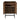 Pacific Lifestyle - Arte Dark Brown Acacia Wood and Black Metal 2 Door Bar Cabinet.