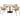 Pacific Lifestyle - Dakota Natural Wheat Outdoor 4 Seater Dining Set