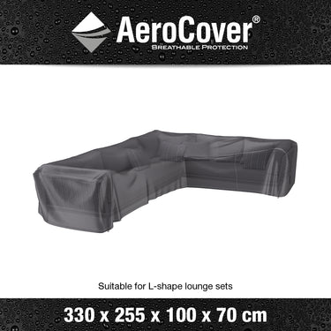 Aerocover - Outdoor Seating Set cover Left Hand L-Shape 330 x 255 x 100 x 70
