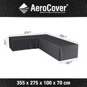 Aerocover - Outdoor Seating Set cover Right Hand L-Shape 355 x 275 x 100 x 70