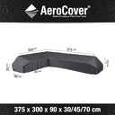 Aerocover - Platform cover Right Hand 350x275x90xH30/45/70cm high