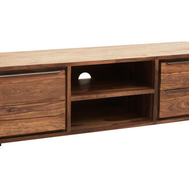 Agra media unit. Acacia wood cabinet.