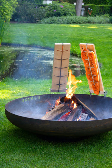 BonFeu - BonBowl. Corteen steel fire bowl. Outdoor cooking and fireplace.