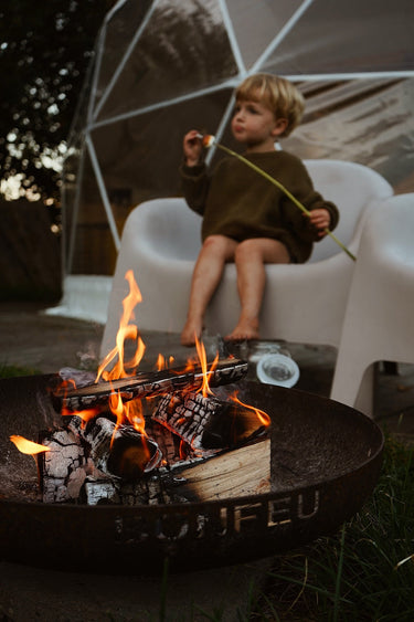 BonFeu - BonBowl. Corteen steel fire bowl. Outdoor cooking and fireplace.
