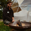 BonFeu - BonBowl. Corteen steel fire bowl. Outdoor cooking and fireplace.