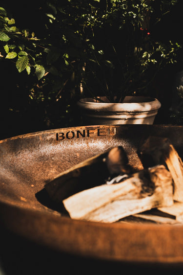 BonFeu - BonBowl. Corteen steel fire bowl. Outdoor cooking and fireplace.