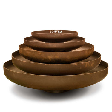 BonFeu - BonBowl. Corteen steel fire bowl. Outdoor cooking and fireplace.