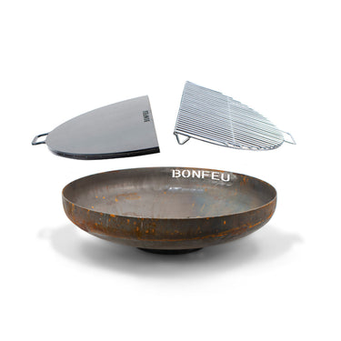 BonFeu - BonBowl. Corteen steel fire bowl. Outdoor cooking and fireplace.