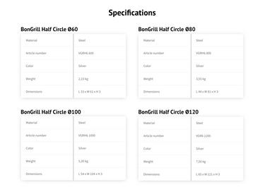 BonFeu - Bongrill half circle.