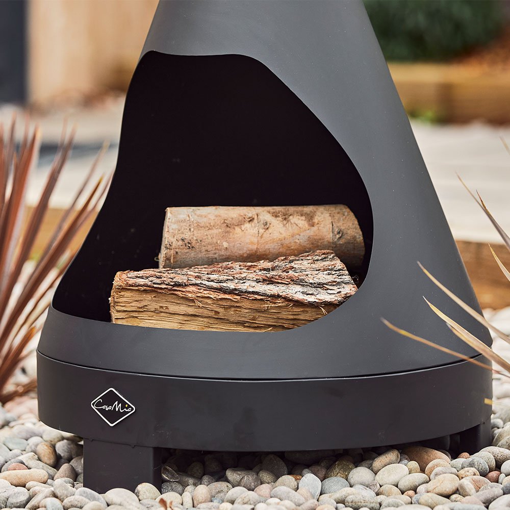 Casa Mia Alto Wood-Burning Chiminea. Outdoor living.-Chiminea-Casa Mia-Casa Mia Alto Wood Burning Chiminea. Be the ultimate host with the ultimate outdoor heating equipment. The Casa Mia Alto Wood Burning Chiminea is your ever ready companion for cold evenings and specialities you wish to serve on family dinners or backyard parties. This contemporary piece with a matt black powder coated steel construction is a master of heat retention. Whether you're keeping the space warm and cosy for your guests or cooki