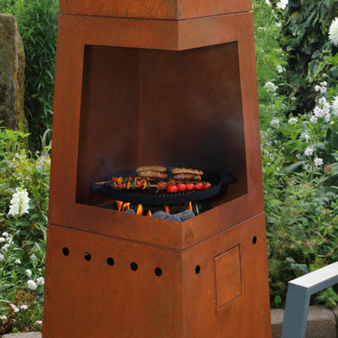 Casa Mia - Tempo Gas Chiminea with cooking griddle.