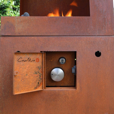 Casa Mia - Tempo Gas Chiminea with cooking griddle.