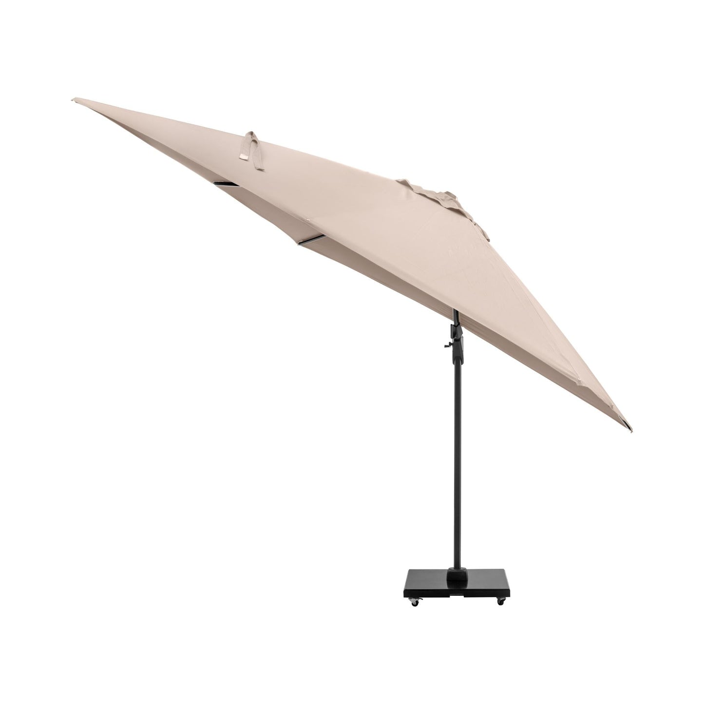 Challenger T2 3m Square Taupe Free Arm Parasol. Outdoor living-Parasol-Pacific lifestyle-The Challenger T2 is a free-arm parasol that offers a stylish and deluxe design, engineered with comfort in mind. Our T2 Parasols offer a double tilt system ensuring the full movement of the parasol without any movement of the base. You can tilt the parasol from side to side or backward and forwards, and it can be held easily at any angle by simply locking it into place with a handy lever. The parasol can be moved aroun