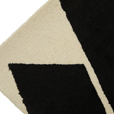 Como Large Black and White Rug