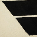 Como Large Black and White Rug