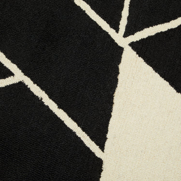 Como Small Black and White Rug