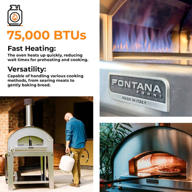Fontana Forni - Margherita Dual Fuel Pizza Oven Including Trolley