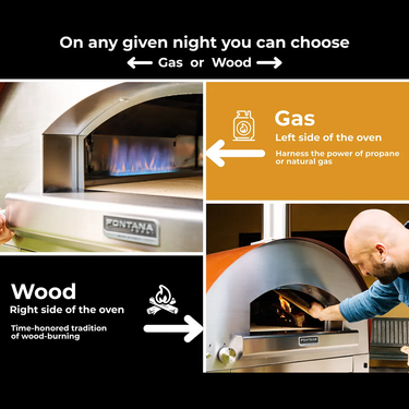 Fontana Forni - Marinara Dual Fuel Pizza Oven Including Trolley