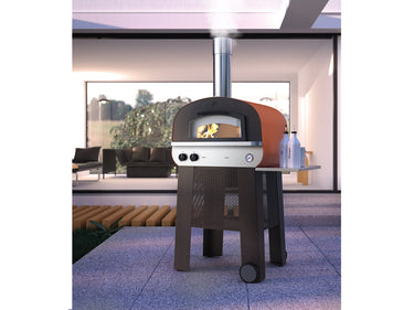 Fontana Forni - Piero Gas & Wood Pizza Oven Including Trolley