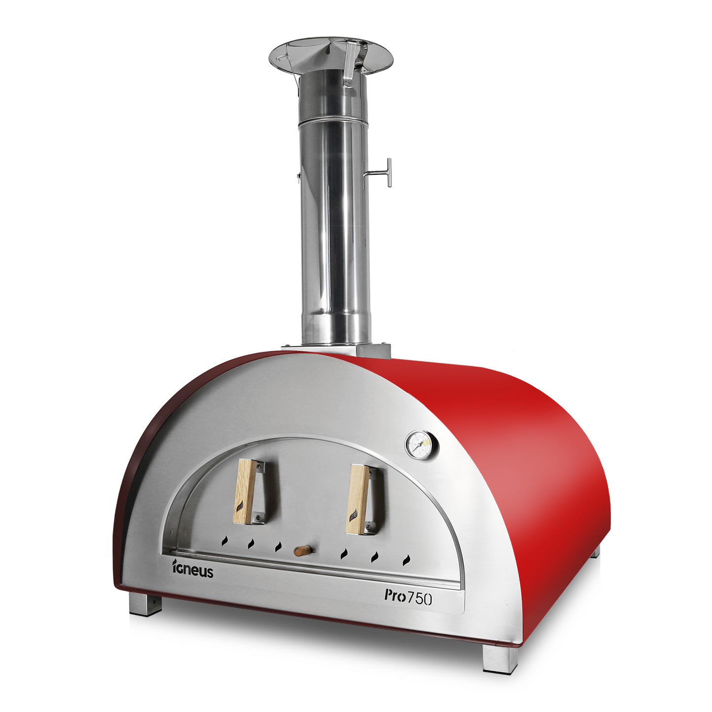 Igneus Pro 750 Wood Fired Pizza Oven-Pizza oven-Igneus-Igneus Pro 750 Wood Fired Pizza Oven Make way for the largest of all Igneus Pizza Ovens. The Bambino Wood Fired Pizza Oven boasts an impressive internal cooking space of 75x75cm, easily cooking up to four 12" pizzas in just 60 seconds! The upgrade is not limited to size either. It's equipped with double-layer insulation that maintains a steady temperature for cooking while keeping the exterior of the oven safe to touch. Efficient with less need for fuel