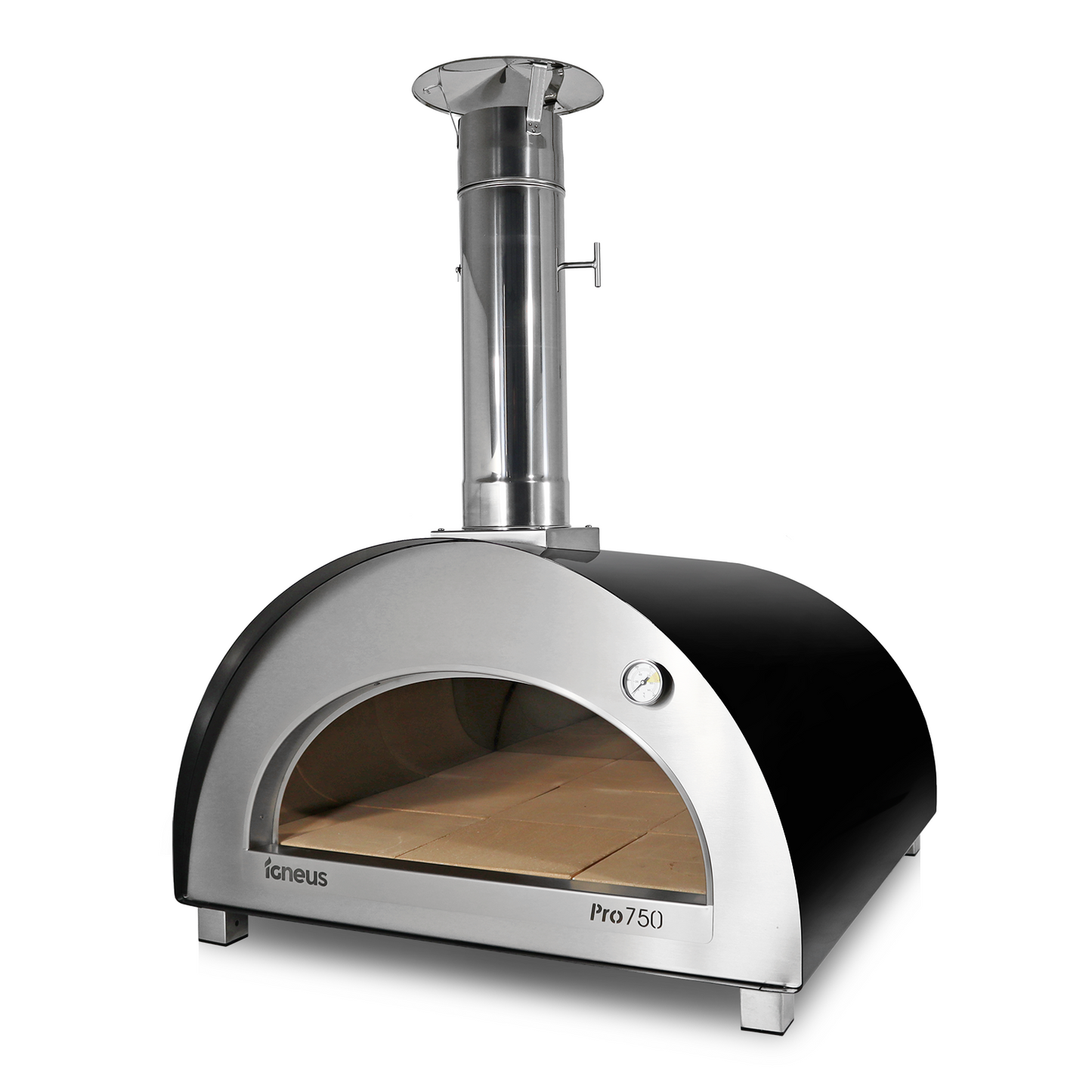 Igneus Pro 750 Wood Fired Pizza Oven-Pizza oven-Igneus-Igneus Pro 750 Wood Fired Pizza Oven Make way for the largest of all Igneus Pizza Ovens. The Bambino Wood Fired Pizza Oven boasts an impressive internal cooking space of 75x75cm, easily cooking up to four 12" pizzas in just 60 seconds! The upgrade is not limited to size either. It's equipped with double-layer insulation that maintains a steady temperature for cooking while keeping the exterior of the oven safe to touch. Efficient with less need for fuel