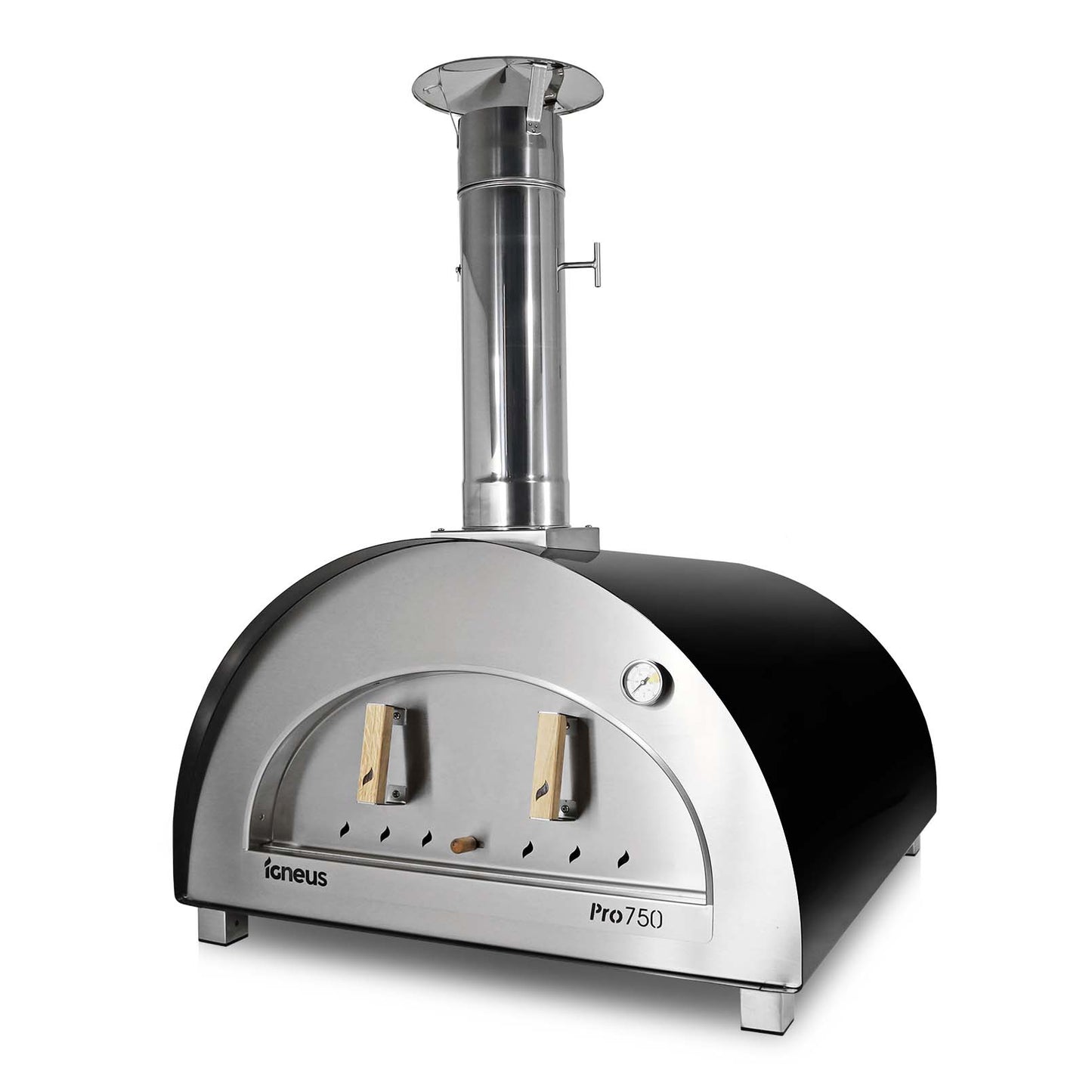 Igneus Pro 750 Wood Fired Pizza Oven-Pizza oven-Igneus-Igneus Pro 750 Wood Fired Pizza Oven Make way for the largest of all Igneus Pizza Ovens. The Bambino Wood Fired Pizza Oven boasts an impressive internal cooking space of 75x75cm, easily cooking up to four 12" pizzas in just 60 seconds! The upgrade is not limited to size either. It's equipped with double-layer insulation that maintains a steady temperature for cooking while keeping the exterior of the oven safe to touch. Efficient with less need for fuel