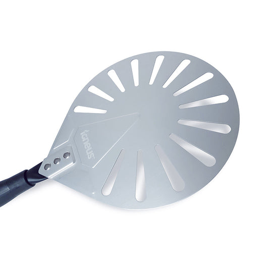 Igneus Pro Pizza Turning Peel (85cm)-Pizza oven accessories-Igneus-The ergonomic Igneus Pro Pizza Turning Peel (85cm) is a professional tool for use in the Igneus Classico and Igneus Pro ovens. It features an anodised blade which is lightweight and hard-wearing, with a grip slider on the handle, along with handy hanging hook. You too can make pizzas like a Pro. Ideal for use with the Igneus Pro pizza peel and brush The Igneus Pro Pizza Turning Peel (85cm) is a specialized tool made for the Igneus Classico a