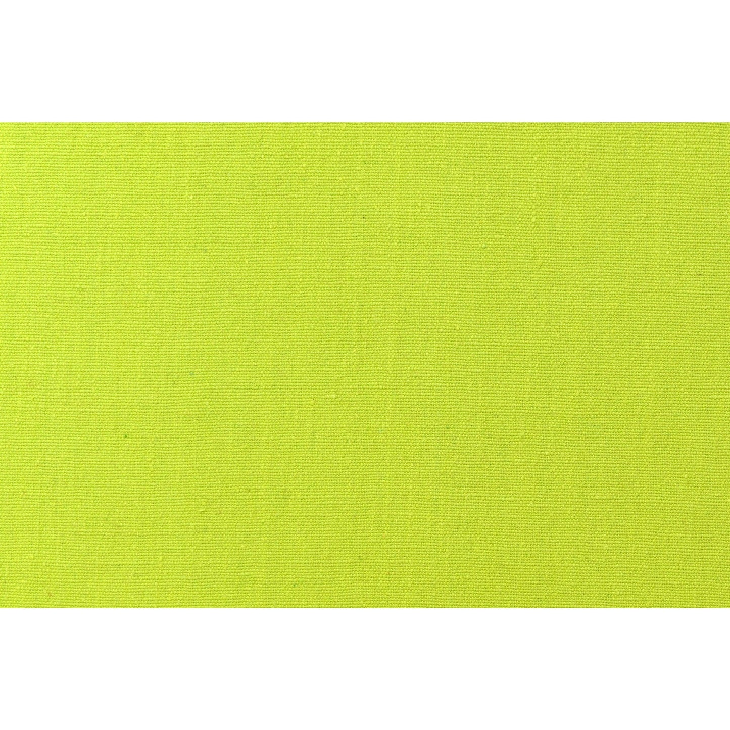 A detailed view of a bright lime green fabric with a subtle woven texture, resembling the vibrant shades seen in an Amazonas Miami Kiwi Hammock.