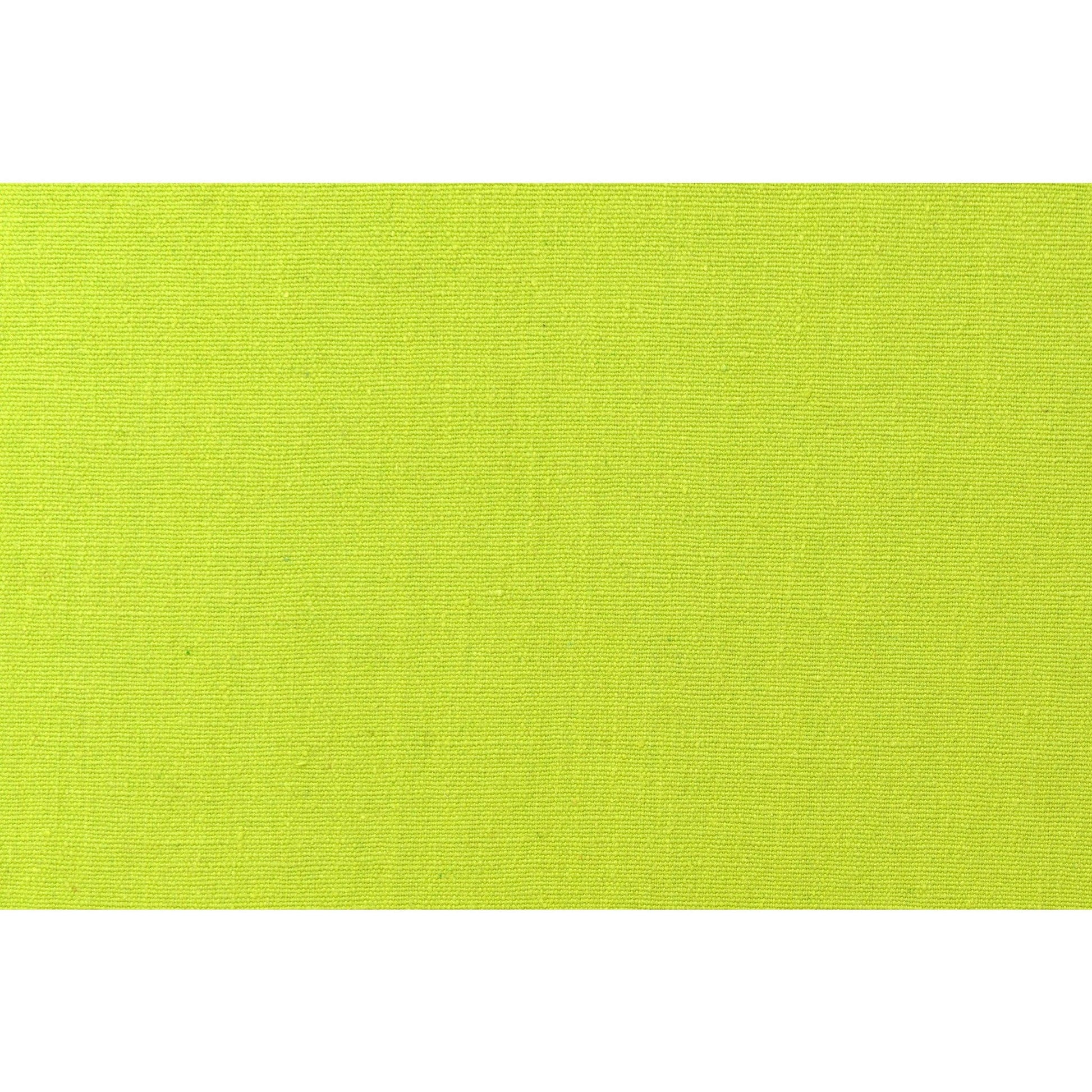 A detailed view of a bright lime green fabric with a subtle woven texture, resembling the vibrant shades seen in an Amazonas Miami Kiwi Hammock.