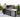 Mont Alpi - Outdoor kitchen. Black 6 burner island with fridge.