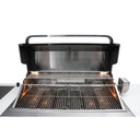 Mont Alpi - Outdoor kitchen. Black 6 burner island with fridge.