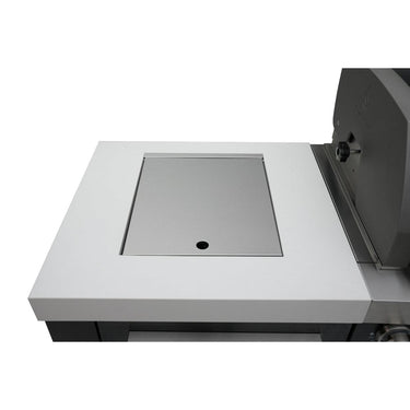 Mont Alpi - Outdoor kitchen. Black island with beverage center.