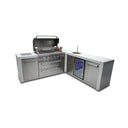 Mont Alpi - Outdoor kitchen. Deluxe 6 burner 90 degree island, with beverage center.