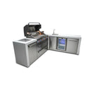 Mont Alpi - Outdoor kitchen. Deluxe 6 burner 90 degree island, with beverage center.
