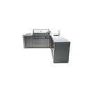 Mont Alpi - Outdoor kitchen. Deluxe 6 burner 90 degree island, with beverage center.