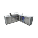 Mont Alpi - Outdoor kitchen. Deluxe 6 burner 90 degree island, with beverage center.