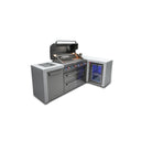 Mont Alpi - Outdoor kitchen. Deluxe 6 burner 90 degree island, with fridge.