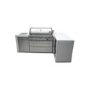 Mont Alpi - Outdoor kitchen. Deluxe 6 burner 90 degree island, with fridge.
