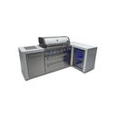 Mont Alpi - Outdoor kitchen. Deluxe 6 burner 90 degree island, with fridge.