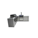 Mont Alpi - Outdoor kitchen. Deluxe 6 burner 90 degree island, with kegerator.