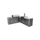 Mont Alpi - Outdoor kitchen. Deluxe 6 burner 90 degree island, with kegerator.