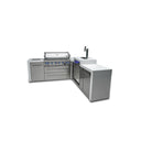 Mont Alpi - Outdoor kitchen. Deluxe 6 burner 90 degree island, with kegerator.