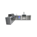 Mont Alpi - Outdoor kitchen. Deluxe 6 burner 90 degree, with kegerator and beverage center.
