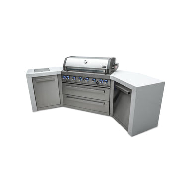 Mont Alpi - Outdoor kitchen. Deluxe 6 burner island with 45 degree corners.