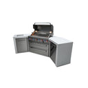 Mont Alpi - Outdoor kitchen. Deluxe 6 burner island with 45 degree corners.