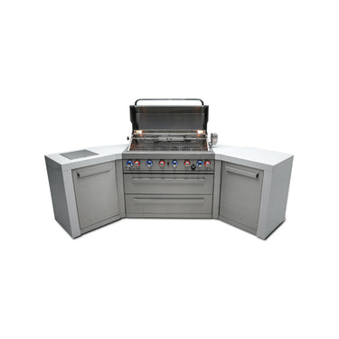 Mont Alpi - Outdoor kitchen. Deluxe 6 burner island with 45 degree corners.