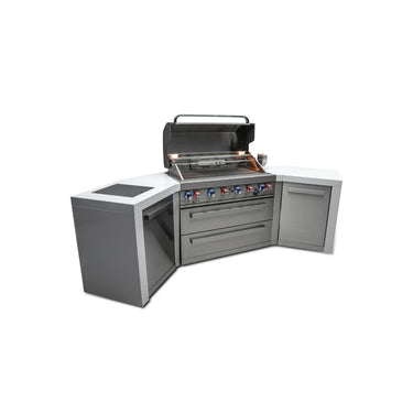 Mont Alpi - Outdoor kitchen. Deluxe 6 burner island with 45 degree corners.