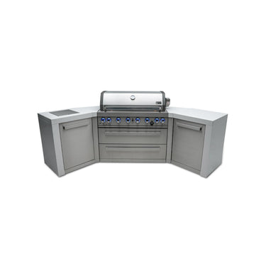 Mont Alpi - Outdoor kitchen. Deluxe 6 burner island with 45 degree corners.