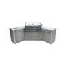Mont Alpi - Outdoor kitchen. Deluxe 6 burner island with 45 degree corners.