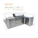 Mont Alpi - Outdoor kitchen. Deluxe 6 burner island with 90 degree corner.